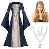 S-5XL Ropa para Mujer de Comercio Exterior Vestido para Adulto Disfraz Medieval Fiesta de Baile Atuendo para Actuación en Escenario Conjunto Ropa para Mujer
