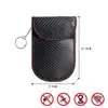 Nueva Bolsa para Llaves de Control Remoto de Coche de Fibra de Carbono Colorida con Blindaje Rfid Pequeña de Doble Capa Blindaje de Señal Antirrobo y Anti-Pérdida