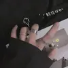 Anillo de Cadena de Perlas con Mariposa de Pedrería Super Hada Empalmado Anillo con Borla Simple de Gama Alta Coreana Nicho para Mujeres