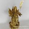Venta al por mayor de artesanías de latón transfronterizas del fabricante de Guan Gong, artesanías de cobre puro del Dios de la Riqueza Guan Er, y figuras de Guan Gong con Nueve Dragones