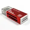 Lector de Tarjetas USB 2.0 de Aleación de Aluminio Cuatro en Uno Soporta Tarjeta SD/TF Multifunción Lector de Tarjetas de Memoria para Cámara