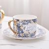 Série Flor de Hortênsia Dijia Moda Europeia Transfronteiriça Luxo Leve Conjunto de Chá para Café da Tarde Escritório com Uma Peça Dupla e Pires