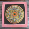 Mandala Pintado a Mano Tibetano Nepalí Dorado Caliente Tamaño 26*26 Núcleo de Tarjeta