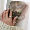 Anillo de Plata Tailandesa Retro con Giro Dongdaemun de Corea del Sur para Mujer, Plata S925 Chapada, Diseño Nicho Elegante Ins, Anillo de Dedo Índice/Meñique