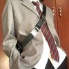 Heyna_Oficial Estilo Japonês Universitário Jk Conjunto Combinado de Gravata sem Laço Caseira Material Escolar Estilo Coreano Retrô