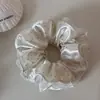 Goma para el pelo de tela con lunares de perlas estilo coreano para mujer, Cintas para el pelo de doble capa versátiles de alta gama estilo Chanel para coleta