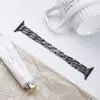 Adequado para Pulseira de Relógio Apple Xiaomi Huawei com Fita Diamante Três Contas Fita Espiral Metal Destacável