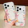 Funda de Teléfono con Diseño Fresco Floral de Nicho Popular Transfronterizo que No Choca para Apple 17Promax, Cubierta Protectora Transparente Ligera