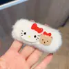 Gatito de Peluche Clip de Ruptura Lindo Corazón Girly Clip Grande BB Clip Estudiante Dulce Clip Lateral Flequillo Pinza para el Cabello