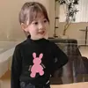 Y2274# Camiseta de Manga Larga de Joker para Niña Nueva Camiseta de Respaldo para Niños Primavera y Otoño Delgada de Manga Larga Camiseta de Cuello Redondo para Niños Medianos y Grandes