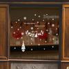 Fan Xi - Adhesivo decorativo de pared para ventana de cristal, diseño navideño de Año Nuevo, color blanco, ideal para invierno y Año Nuevo, FX6009