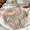 7A Antibacteriano Nuevo Encaje Puro Deseo Ropa Interior Algodón Puro Inferior Cintura Media Cómodo Suave Transpirable Amigable con la Piel Bragas para Niña