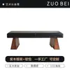 Banco minimalista nórdico de madera maciza con cuero genuino, banco para cambiarse los zapatos en la entrada, banco al pie de la cama para sala de estar y dormitorio, banco sofá creativo de diseñador