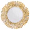 Plato occidental de vidrio de cristal de 12 pulgadas estilo europeo para fruta, filete, plato redondo para el hogar, alfombrilla para plato giratorio, plato plano grande