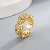 Anel Popular de Flor de Ouro Pequena de Luxo do Xiaohongshu, Novo Modelo 2025, Artesanato Antigo, Anel Deslumbrante de Flor de Osmanthus Toda em Diamante