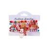 Pulseira de Argila Macia de Natal Europeia e Americana Transfronteiriça Multicamadas Conjunto de Pulseiras Árvore de Natal Floco de Neve Papai Noel Rena