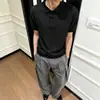 Camisa Polo de Punto Trenzado Relajado Estilo Old Money para Hombre, Ropa Casual de Verano, Camiseta Corta de Manga Corta Cleanfit