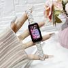 Pulseira de Relógio de Plástico Brilhante Adequada para Apple 10 11 Xiaomi Huawei 11 Gt5 Fit5 Pulseira com Brilho Padrão Diamante