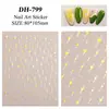 Pegatinas para Uñas de Estrella de Cuatro Puntas y Estrella de Ocho Puntas, Versátiles Diseños Planos de Estrellas Doradas, Plateadas, Negras y Blancas, Pegatinas para Uñas DIY, Estilo Dh