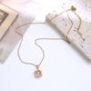 Collar K-Style de Oro Rosa de 18K Estrella Inteligente de Seis Puntas Femenino Elegante Popular Estilo Caliente Cadena Clavícula Joyería Colgante de Acero de Titanio
