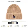 Gorro de Punto Estilo Coreano Otoño Invierno Etiqueta en Inglés Gorro de Lana Versátil para Mujer Circunferencia de Cabeza Grande Protección para los Oídos Gorro para Clima Frío Gorro de Tejer Hace que la Cara Parezca Más Pequeña