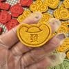 Set de Galletas para Mascotas para el Año del Caballo 2026, Lingote de Fortuna y Riqueza, Bocadillos Horneados Estampados para Gatos y Perros