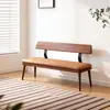 Banco Largo Simple Moderno para Uso Doméstico en la Sala de Estar, Banco Nuevo Estilo Chino con Respaldo, Silla de Comedor, Banco de Recepción de Madera Maciza, Banco para Entrada, Banco Largo