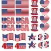 Novos Adesivos de Tatuagem Facial Americanos para o Dia da Independência da Amazon Cross-Border, Adesivos Faciais de Bandeira Descartáveis por Transferência de Água