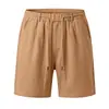 Shorts de lino para hombre con empaque personalizado a medida, shorts deportivos de playa transfronterizos, diseño gratuito y producción personalizada