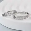 Atraer Riqueza y Recolectar Monedas de Riqueza Monedas de Cobre Anillos de Pareja Estilo Retro Luz Fría Anillos a Juego para Hombres y Mujeres Anillo Abierto Ajustable de la Suerte