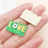 30 Estilos Mixtos de Trofeo de Fútbol de la Copa del Mundo con Goteo de Aceite, Estadio, Camiseta, Colgantes de Aleación, Pendientes DIY, Pulsera, Accesorios de Joyería