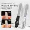 Lima de Uñas de Acero Inoxidable, Pulidor de Uñas con Recubrimiento de Arena, Tira Pulidora de Uñas, Papel de Lija Diamantado para Dar Forma a las Uñas, Lima de Uñas de Doble Cara