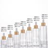 Nueva Botella con Gotero Esmerilado Esencia Líquida Hombro Plano Botella de Aceite Esencial Vidrio Engrosado Botella Dispensadora Gotero con Punta de Plástico Botella Transparente