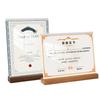 Moldura para Certificado de Honra Acrílico Carta de Autorização Certificado de Honra Moldura Montada Madeira Maciça A4 Mesa Display Transparente Conjunto de Molduras para Fotos Mesa