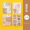 A7 mini ins cuaderno de bolsillo cuaderno de espiral lindo caricatura chica de aspecto bonito corazón de chica súper grueso portátil