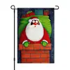 Nueva bandera decorativa de Navidad para gato de invierno transfronteriza, pino, escena de nieve, tela colgante para bandera de jardín, venta al por mayor personalizada