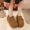 Zapatos Birkenstock Todo Incluido para Mujer Primavera 2026 Nuevos Mocasines Slip-On de Gamuza con Hebilla, Suela Gruesa y Aumento de Altura Oculto