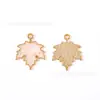 Hoja de Arce Perlescente Goteo de Aceite Coloridos Accesorios de Joyería Serie de Accesorios Colgantes DIY Cadena para Teléfono Móvil Llavero Colgante Hecho a Mano
