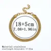Set de Pulseras de Moda para Mujer de Acero Inoxidable 304L, Pulsera de Acero de Titanio de Venta Caliente Europea y Americana con Interior Chapado en Oro Real de 18K, Venta al por Mayor