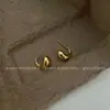 Brincos Geométricos Casuais, Estilo Metalizado, Brincos Versáteis, Nicho de Luxo, Luxo Acessível, Pinos de Prata 925, Moda Personalizada~