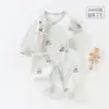 Mameluco digital antibacterial de 10A para bebé, mameluco de algodón puro para recién nacido, traje de una pieza para recién nacidos para todas las estaciones, traje de gateo Clase A