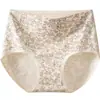 Estilo Pastoral Algodón Puro Antibacteriano en la Entrepierna Clase A Transpirable Entrepierna Extendida Ropa Interior para Mujer Talla Grande Bragas Florales para Mujer