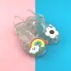 Sandalias y Pantuflas Lindas de Dibujos Animados Arcoíris Flores para Niños, de Verano y Primavera, Famosas en Internet, para Padres e Hijos, Sandalias de Playa con Puntera de Cristal