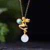 Collar de joyería de plata de ley S925 con incrustaciones de perlas marinas naturales de sirena, personalidad y temperamento