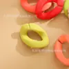 Acrílico mão pintura cadeia 17x 23mm colorido macaron cadeia fivela anel diy cadeia jóias acessórios