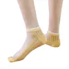 Medias de cristal para niños verano Joker finas Medias de margarita calcetines de barco bajos calcetines invisibles de tubo para mujer moda