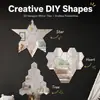 Juego de pegatinas de espejo hexagonales exclusivas transfronterizas, pegatinas de pared de espejo a prueba de explosiones sin perforaciones para decoración de hotel y hogar