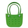 Moda Europea y Americana Bolso de Agujeros Impermeable EVA para Mujer Verano Color Sólido Bolsa de Almacenamiento de Gran Capacidad Bolso de Mano Grande para Playa