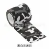 Vendaje Elástico Autoadhesivo de Camuflaje Protección para Deportes al Aire Libre Cinta Elástica Envolvente Desgarrable Cinta de Camuflaje Multicolor