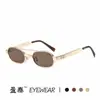 Nuevas gafas de sol de doble puente transfronterizas, gafas de sol poligonales de montura pequeña de moda callejera europea y americana, gafas de sol retro de moda